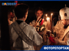 Сотни волгодонцев посетили кафедральный собор Рождества Христова в ночь Пасхального богослужения
