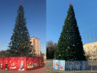 Скудновато выглядят главные новогодние елки Волгодонска 