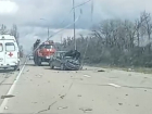 Жуткое ДТП с большегрузом возле Потапова превратило передний кузов «Гранты» в груду металла