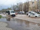 В Волгодонске после ливня затопило проспект Строителей