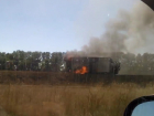 На трассе Волгодонск - Зимовники вспыхнул большегруз