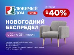 Скидок* еще больше: «Любимый Дом family**» продлевает «Новогодний беспредел»  