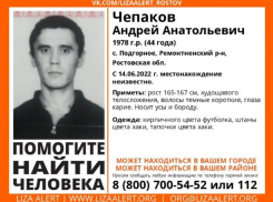 В поисках без вести пропавшего Андрея Чепакова просят оказать содействие волгодонцев 