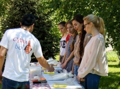 Участницы «Мисс Блокнот» сразились в умении лепить … роллы