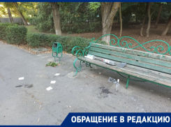 Бутылки и мусор оставляют после себя волгодонцы в сквере Машиностроителей