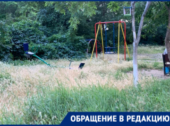 «Наши дети вынуждены играть в траве по-соседству с клещами»: волгодонцы о состоянии детской площадки 