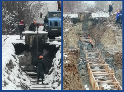 Четыре бригады и десять единиц техники круглосуточно работают над восстановлением коллектора в Волгодонске 