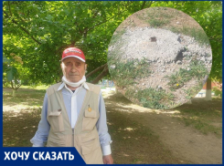 Строители оставили после себя страшные «бетонные пломбы» в липовой роще на Ленина