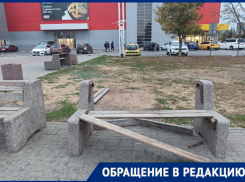 Антивандальные лавочки не выдержали натиска вандалов возле ДК имени Курчатова 