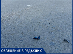 «Есть проколотые колеса»: водителей предупредили об острых «железяках» на дороге за «Атоммашем»