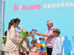 Губернатор Голубев вручил матери восьмерых детей из Волгодонска ключи от комфортабельного микроавтобуса