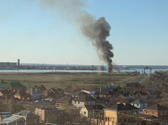 Сухой тростник загорелся в районе спецпричала в Волгодонске 