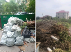 На контейнерных площадках в Волгодонском МЭОКе фиксируют скопление растительных и строительных отходов