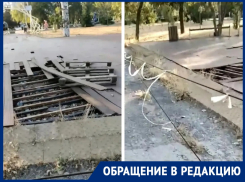 «Уже год террасная доска в сквере «Дружба» разбита!»: горожане просят власти отремонтировать аварийный участок