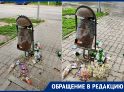 Волгодонцы потребовали от руководства магазина «Продукты» убирать бутылки за своими покупателями