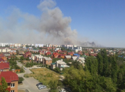 В Волгодонске горит территория  возле мясокомбината