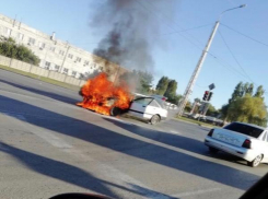 «Ауди» сгорела во время движения на Жуковском шоссе 