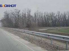 Вдоль ростовской трассы дорожные службы устанавливают отбойники