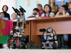 В Волгодонске роботы устроили борьбу сумо