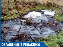 Из-за украденной канализационной трубы в поселке Солнечный образовалась речка из фекалий
