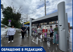 «Нет 12, 14 и 6 маршрута! Как добираться!?»: люди вынуждены мокнуть у остановки