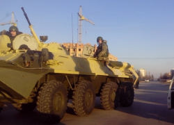 Военная техника на улицах Волгодонска попала в объектив камеры
