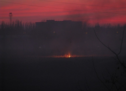 Загорелась трава в районе улицы Прибрежная в Волгодонске