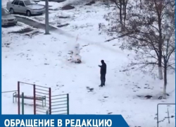Волгодонец упорно пытался «разорвать» снеговика петардой
