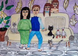 Как дети видят свои семьи: в Детской художественной школе открылась выставка по итогам конкурса детского рисунка  