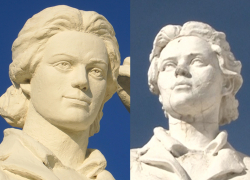 «Одна смотрит в борщ, другая – в мечту»: скульптор оценил реставрацию фигуры на обелиске строителям Волго-Дона