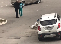 Женщина на «Опеле» сбила фонарь возле «Олимпа» в Волгодонске