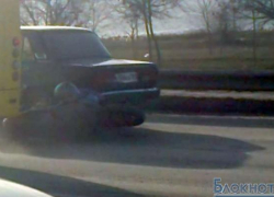 Из-за ДТП с мотоциклом движение между новым и старым городом оказалось парализованным