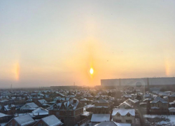 Жители Волгодонска стали свидетелями редких оптических явлений – световых столбов и Гало