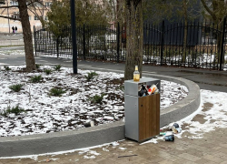 Когда начнут убирать мусор с обновленного бульвара у сквера «Дружба»