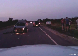 Очевидец снял на видео последствия аварии на трассе «Волгодонск - Романовская»