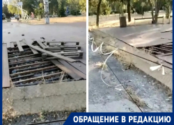 «Уже год террасная доска в сквере «Дружба» разбита!»: горожане просят власти отремонтировать аварийный участок