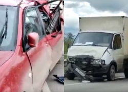 «Газель» въехала в стоящую иномарку: стали известны подробности ДТП на Соленовском мосту