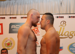 Джулиан Илие волгодонскому боксеру Дмитрию Кудряшову: Я не говорю по-английски, мы поговорим завтра на ринге