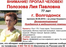 В Волгодонске 77-летняя женщина пропала на улице Кошевого