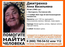 Без вести пропавшую 78-летнюю Анну Дмитренко разыскивают в Волгодонске