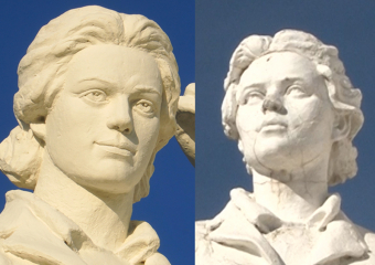 «Одна смотрит в борщ, другая – в мечту»: скульптор оценил реставрацию фигуры на обелиске строителям Волго-Дона