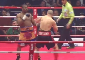 Видео брутального нокаута Дмитрия Кудряшова в бою с чемпионом Колумбии Сильгадо