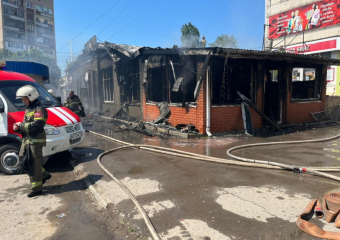 Пожар в «шашлычной» на улице 30 лет Победы в Волгодонске потушен