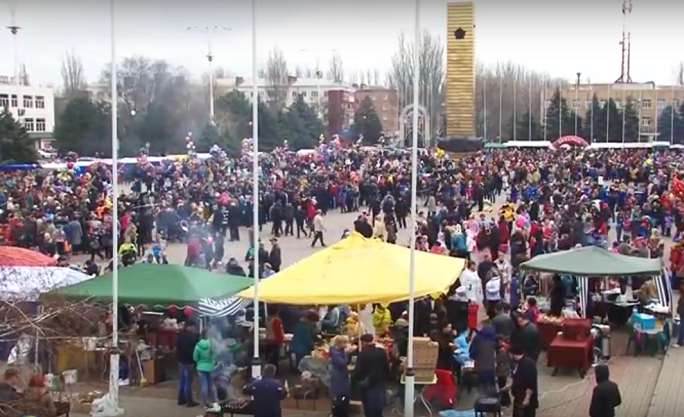 Подробный видеоотчет о встрече Масленицы в Волгодонске на площади Победы