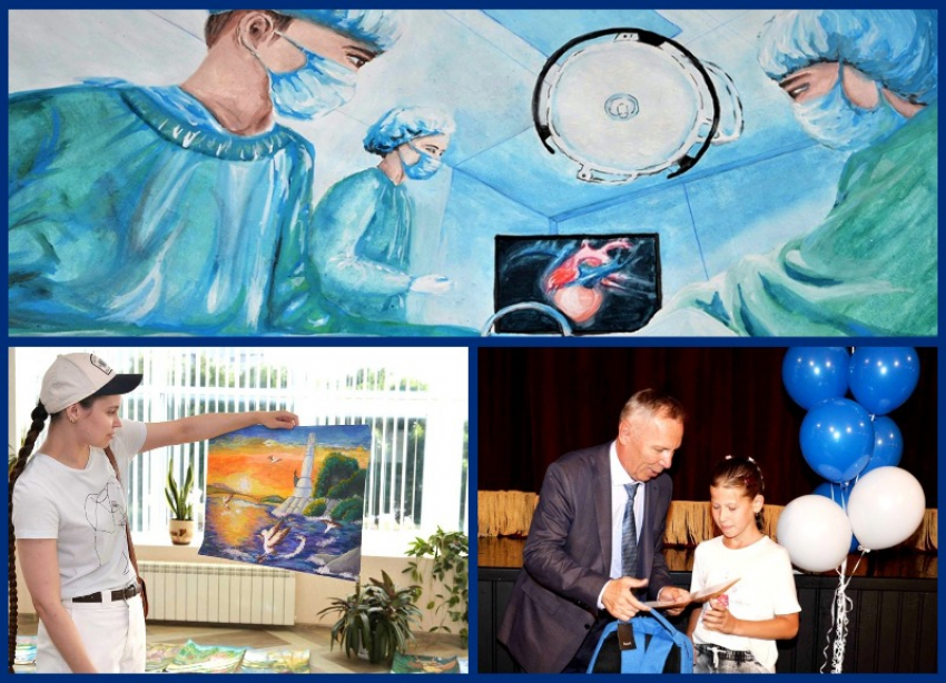 Дети дарят больницам картины, Ростовская АЭС детям - самокаты: в чем смысл акции «От сердца к сердцу»