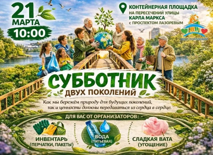 Сделаем Волгодонск немного чище: 21 марта горожан приглашают на субботник 