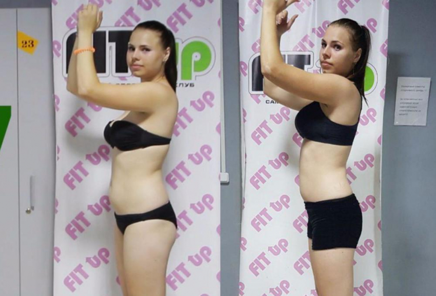 Юлия Курочкина убрала семь сантиметров в талии с помощью тренировок и ПП 