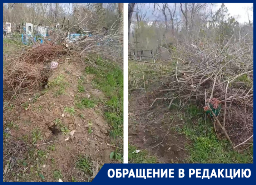 «Не будьте свиньями»: волгодонец призвал людей убирать за собой мусор на кладбище