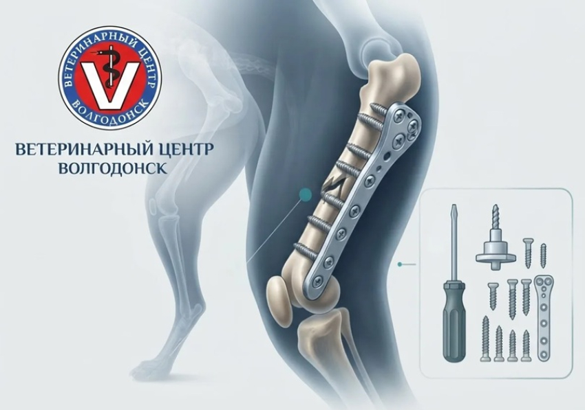 Встать на лапки без боли: остеосинтез в Ветеринарном центре спасает питомцев после тяжелых травм 