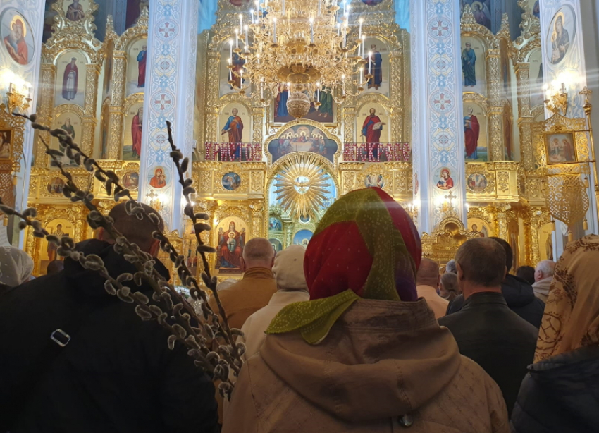 Сотни горожан пришли в храмы Волгодонска в Вербное воскресенье